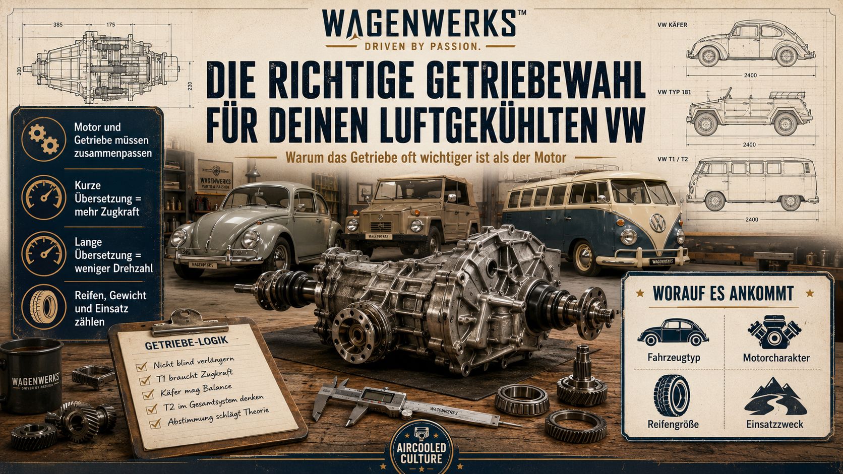 Die richtige Getriebewahl für deinen luftgekühlten VW