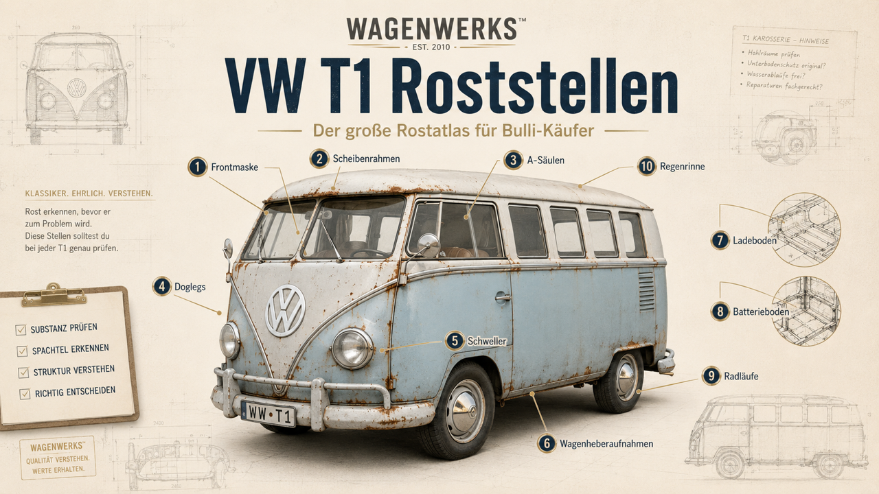 VW T1 Roststellen: der große Rostatlas für Bulli-Käufer