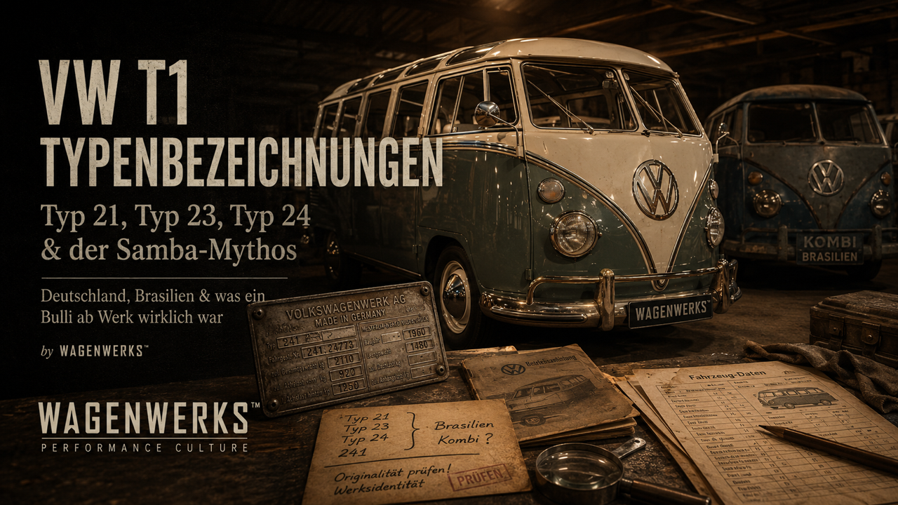 VW T1 Typenbezeichnungen erklärt – Typ 21, Typ 23, Typ 24 und der Samba-Mythos