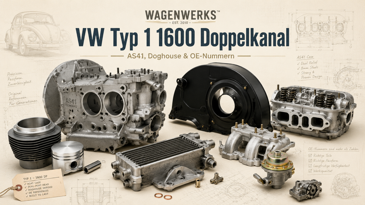 VW Typ 1 1600 Doppelkanal: OE-Nummern für AS41 & Doghouse