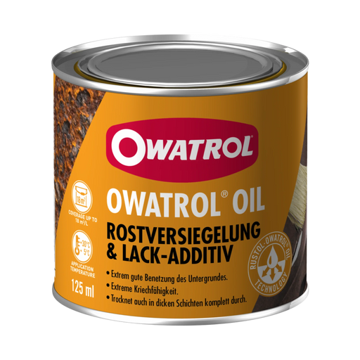 Owatrol Oil Rostversiegelung und Lack-Additiv in 125 ml Dose für Untergrundbenetzung und Kriecheigenschaften