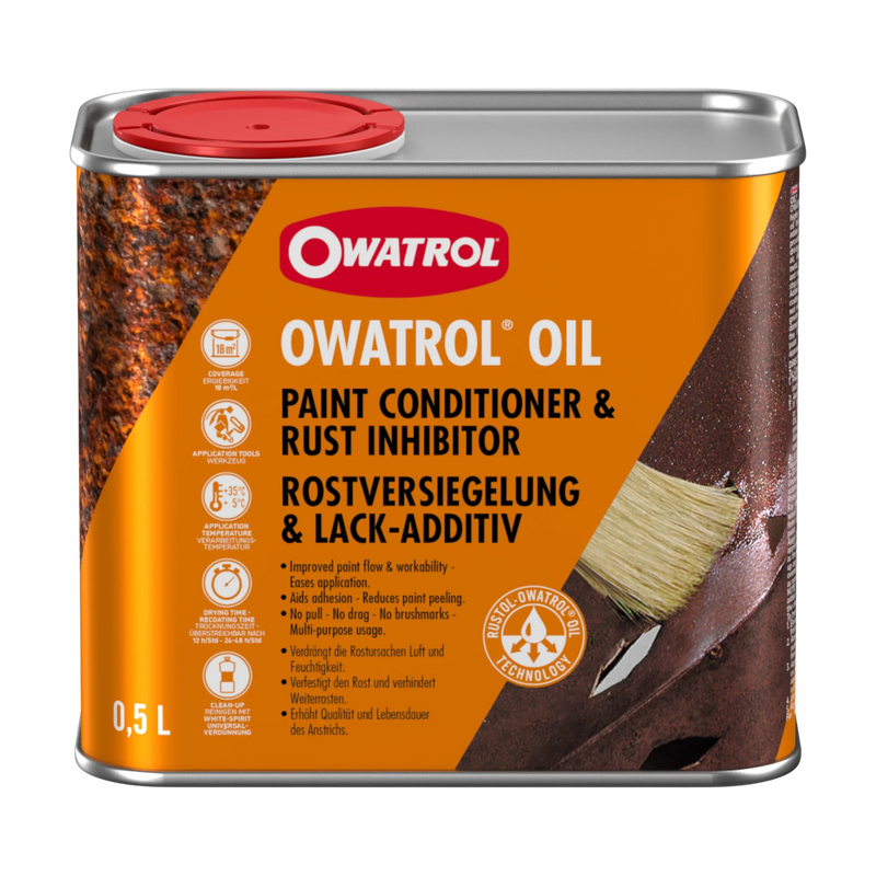 Owatrol Oil Rostversiegelung und Lack-Additiv in 0,5L Dose für verbesserten Lackschutz und Rostschutz