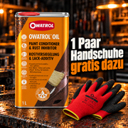 Owatrol Öl 1 Liter mit gratis ONYX-Arbeitshandschuhen