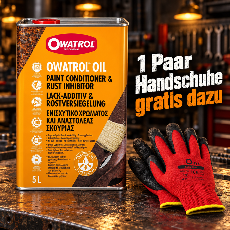 OWATROL ÖL 5 Liter Kanister mit gratis ONYX-Arbeitshandschuhen