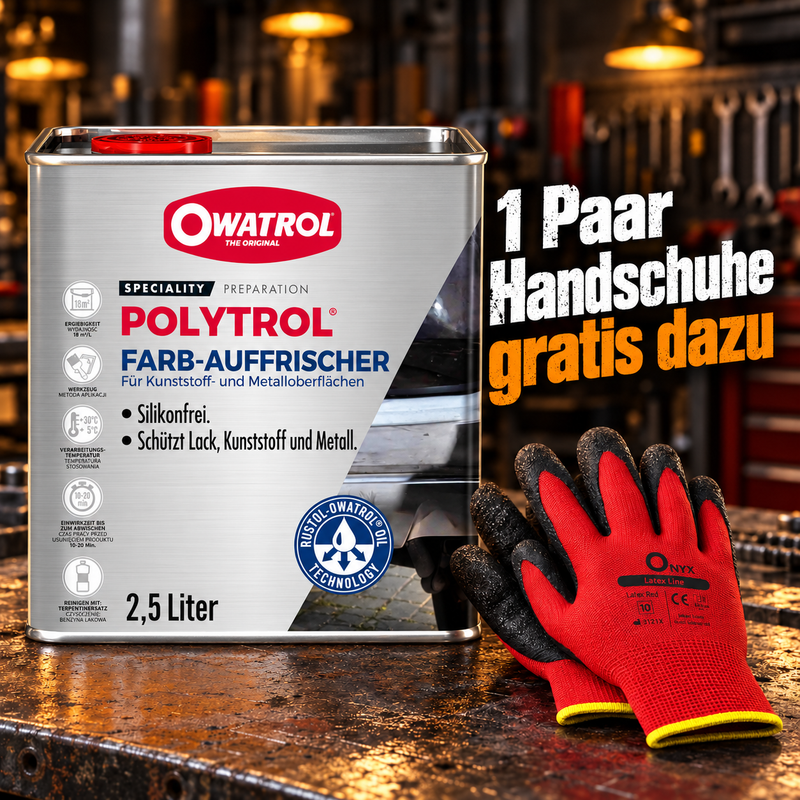 OWATROL POLYTROL Farbauffrischer mit gratis ONYX-Arbeitshandschuhen