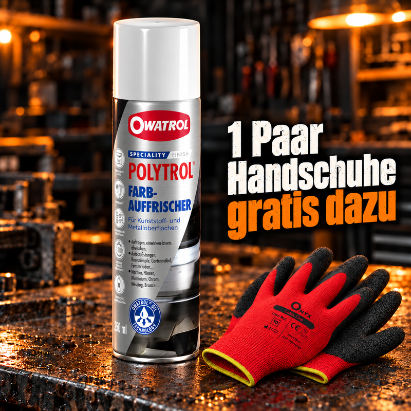 Polytrol Farb-Auffrischer 250 ml Spraydose mit gratis ONYX-Arbeitshandschuhen